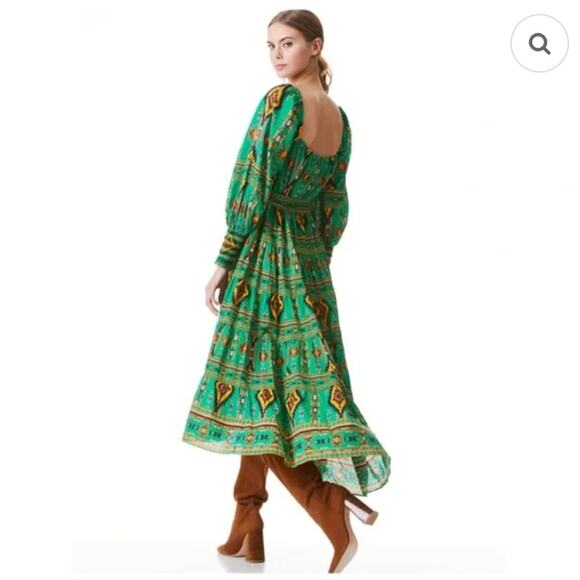 Alice + Olivia Rowen Square Neck Midi Dress - Picture 5 of 12